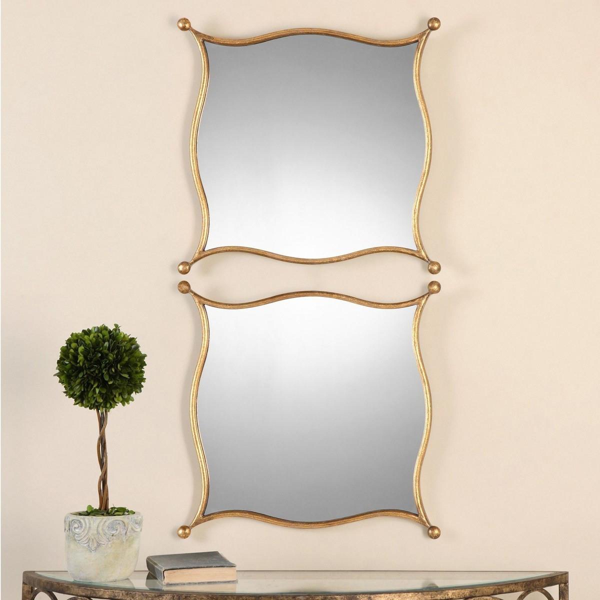 American dining room decorative mirror art creative European style retro wall hanging background wall dining side light luxury combination mirror