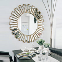 Living room mirror decorative mirror restaurant art wall hanging light luxury meal side mirror American Wall dining table background wall porch mirror