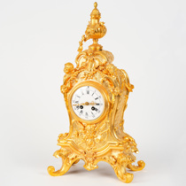 Tim European antiques Western antiques French home decoration collection ornaments Linke gilt copper mechanical clock