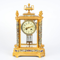 Tim European Antiques Western Antiquities French Home Decor Collection Ornaments Enamel Glass Mechanical Siming Clock