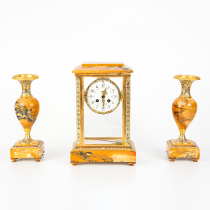 Tim European Antiques Western Antiques French Home Collection Decorative Ornaments Marble Mechanical Enamel Siming Clock