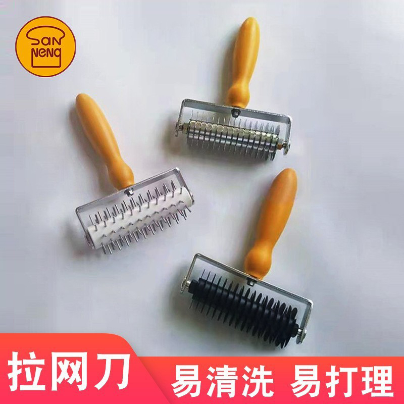 Sanneng Stainless Steel Mesh Knife 4217 Baking Rolling Needle Perforator Needle Wheel Pizza Rolling Knife 4218 Sanneng Stainless Steel Mesh Knife 4217 Baking Rolling Needle Perforator Needle Wheel Pizza Rolling Knife 4218
