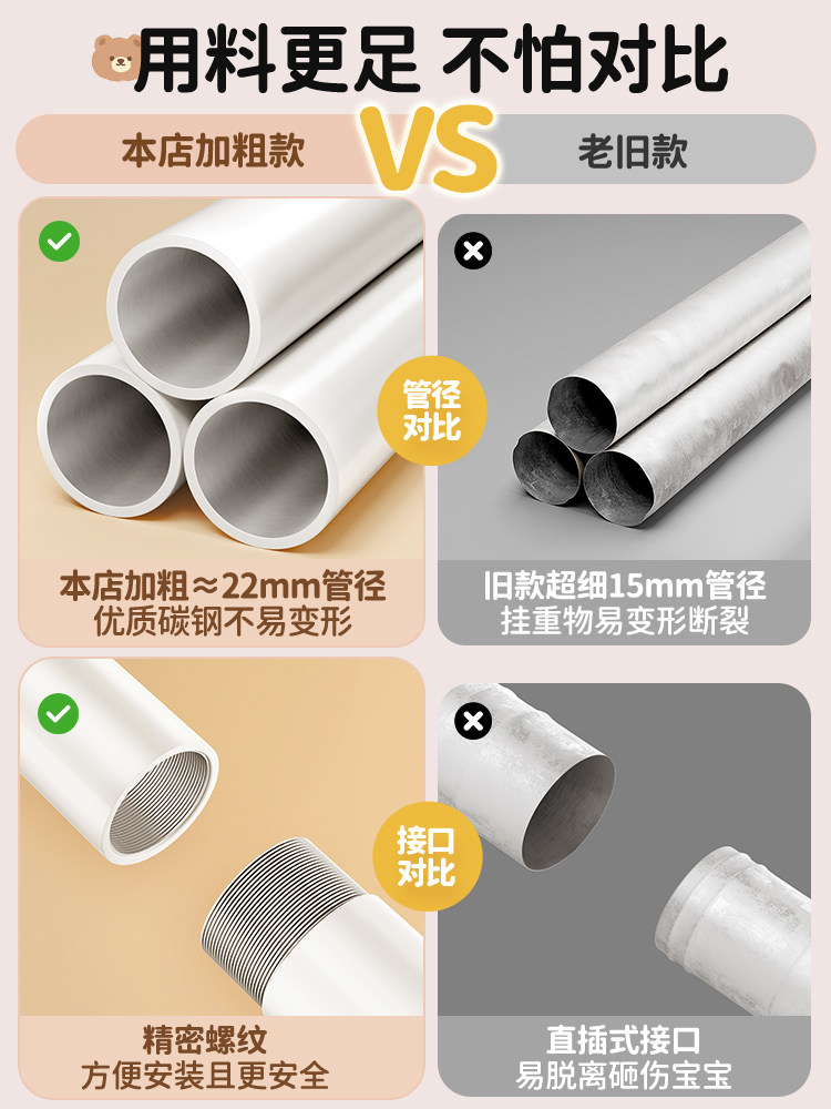 Children's Floor-Standing Clothes Rack, Baby Clothes Drying Rack, Simple Small Coat Rack for Room, Household Bedroom Mini Storage Rack