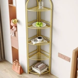 Угловая стойка для гостиной, настенная угловая многослойная полка, напольная, для спальни, дома, кованая перегородка, стеллаж для хранения