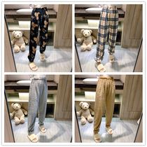 Fat MM large size pajama pants female 200 catties coral fleece loose autumn and winter trousers warm pants flannel plus fat sister
