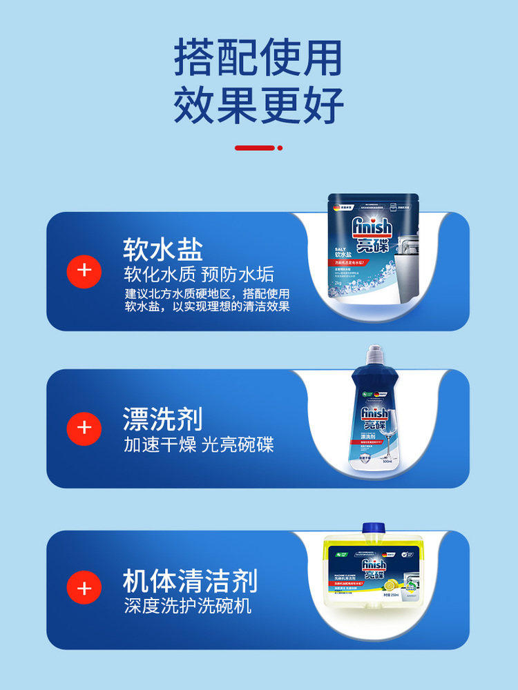 Finish Dishwasher Detergent Tablets, Multi-Action, Specialized Dishwasher Detergent, Dishwasher Supplies, Not Dishwashing Powder