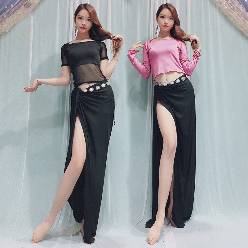 Belly dance 2022 new suit Long sleeve blouse Hip Towel Adult Oriental Dance practice Costume Beginners conserved beginners