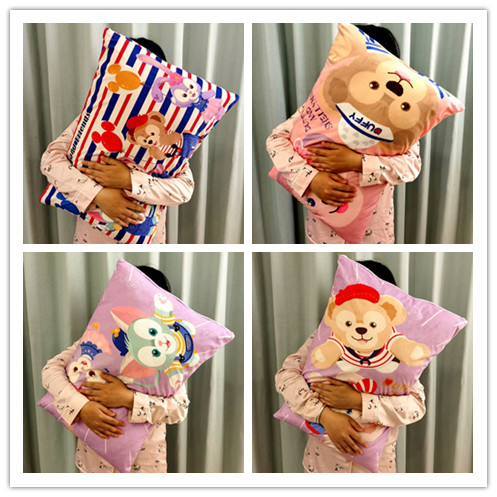 Cute Darfi Bear Star Didew Ice Silk Pillowcase Summer Cartoon Girls Bed Pint Pillow Headgear 40x60 Single Pillow