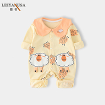 Foreign style baby clothes spring nine months 1 year old baby spring half-year-old spring thin cotton out jumpsuit spring and autumn