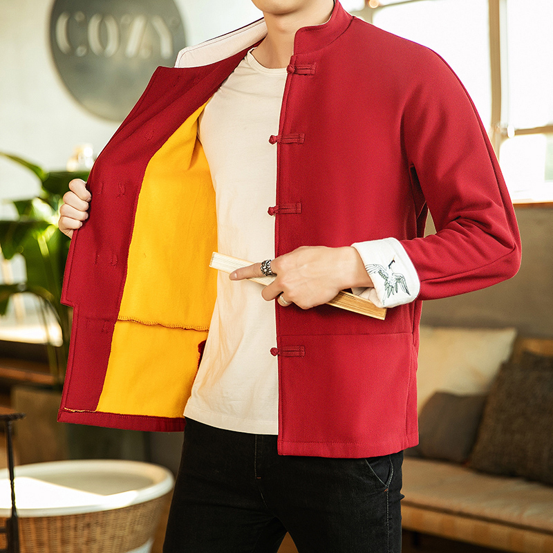 mùa xuân mùa thu thủy triều trẻ thương hiệu Tang nam retro váy Trung Quốc gió nam Trung Quốc thêu áo jacket Zhongshan váy