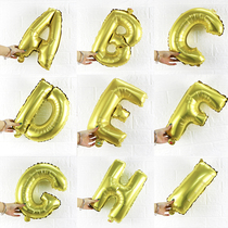 16 Inch Golden Aluminum Film Aluminum Foil Alphabet Balloon Full Moon 100 Birthday Happy Birthday Party Arrangement Decorative supplies