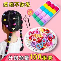  Childrens hair accessories Korean cute girl seamless hair rope elastic does not hurt hair rubber band hair ring tie hair head rope headdress