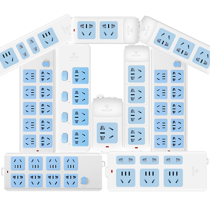 Bull socket plug plug board with switch Wireless porous multi-function without line large row plug New product self-connection