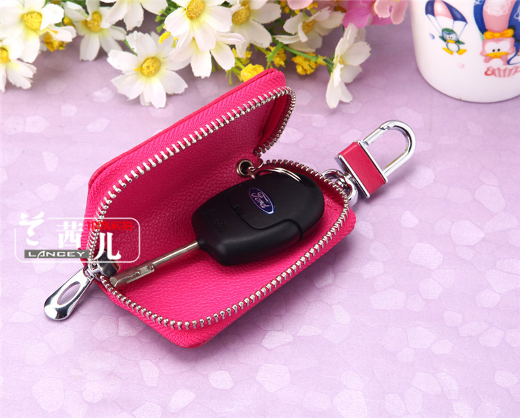 Túi da cao cấp dễ thương kitty móc túi nữ Hàn Quốc sáng tạo dễ thương xe chìa khóa túi nữ khóa thìa eo ví đựng chìa khóa nam