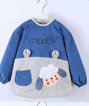 Childrens gown anti-dressing spring and autumn waterproof baby handmade eating bib apron