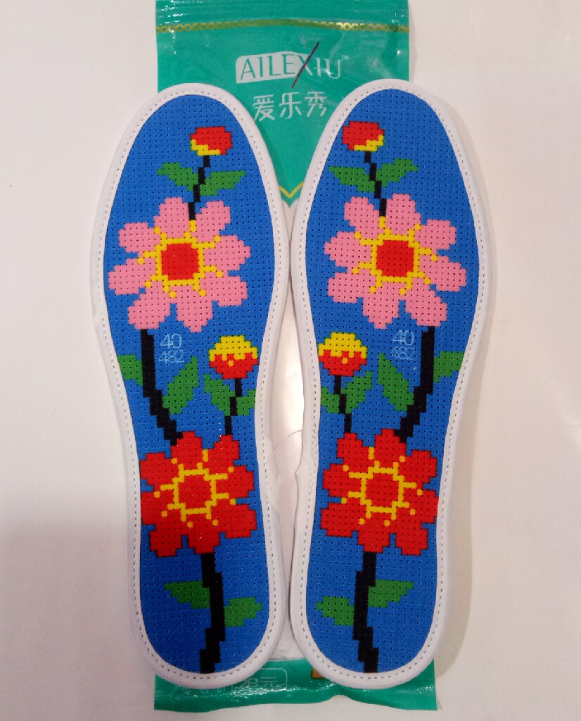 Precious Love Philharmonie Show Pinhole Cross Stitch Insoles Cotton Fabric Handmade Embroidered Semi-finished Products Men And Women Universal 10 Double-Taobao