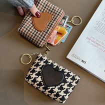 2022 Net Red Wallet with Chain Girls Mini Wind Little Cute Canvas Short Wallet