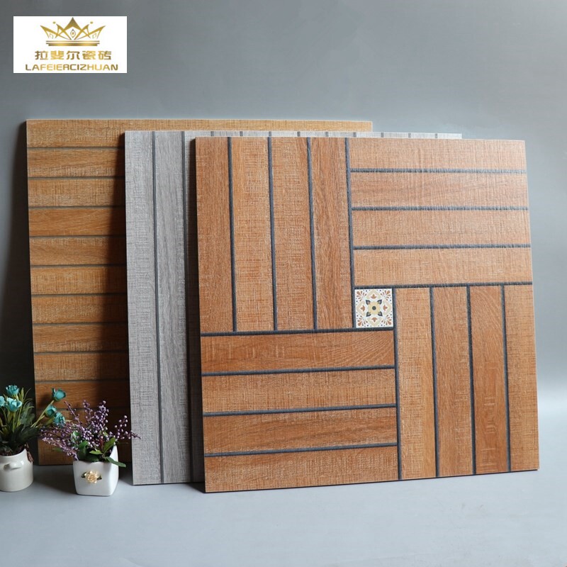 Grey wood grain imitation ancient brick 600 Living room Bedroom Bedroom Puzzle Tiles Balcony Patio Garden Anti Slip Log Wall Tiles