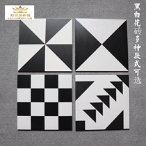 Classic Nordic black and white flower brick 300X300 Living room Puzzle Tiles Background Wall Tiles Kitchen tile Brick Balcony Wall Brick