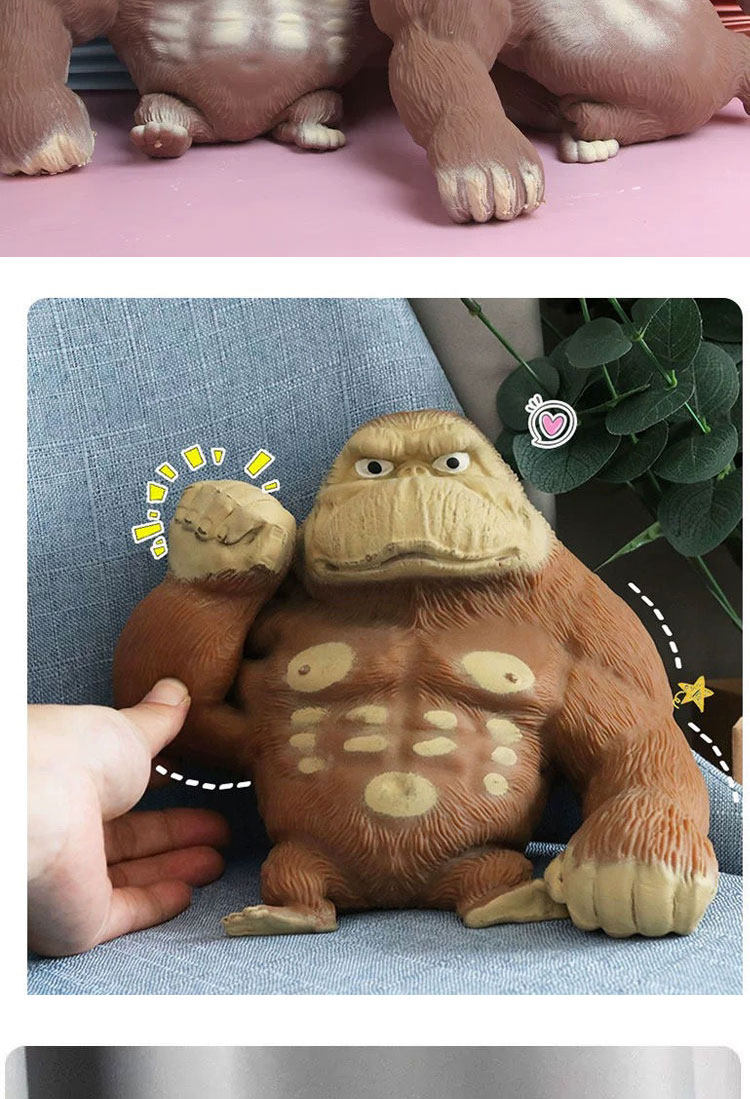 Креативные игрушки для детей 王总猩猩解压大猩猩抖音小红书同款减压神器玩具出气猴子创意整蛊 OTHER