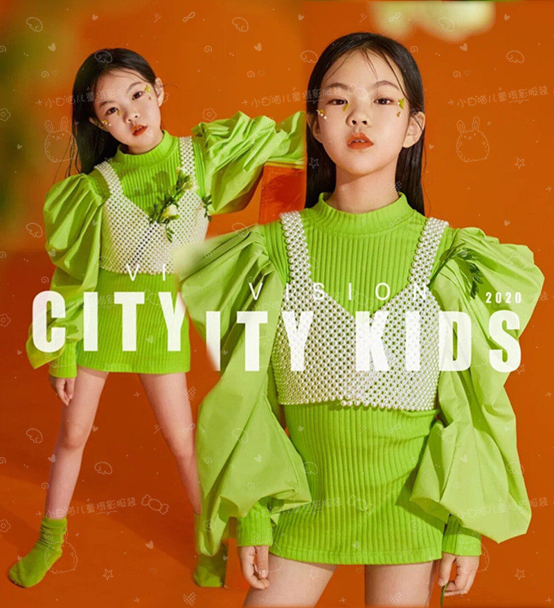 Photography exhibition big children personality catwalk art photo costumes magazine cover photo clothes