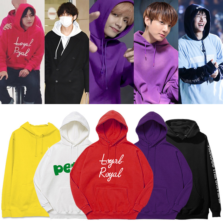 Bts Kim Taehyung and Jungkook Same Style Sweatshirt, Performance Outfit, Hooded, Unisex, Spring, Autumn, Winter, Fleece-Lined, Thin Bts Kim Taehyung and Jungkook Same Style Sweatshirt, Performance Outfit, Hooded, Unisex, Spring, Autumn, Winter, Fleece-Lined, Thin