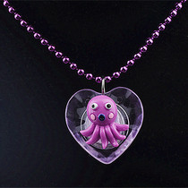 Purple Octopus baby luminous necklace childrens toggle luminous cartoon dolphin flash pendant girl flashing light necklace
