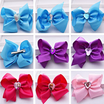 Love gauze Princess bow fabric hairclip baby hair card floral headdress frozen flower girl baby head jewelry