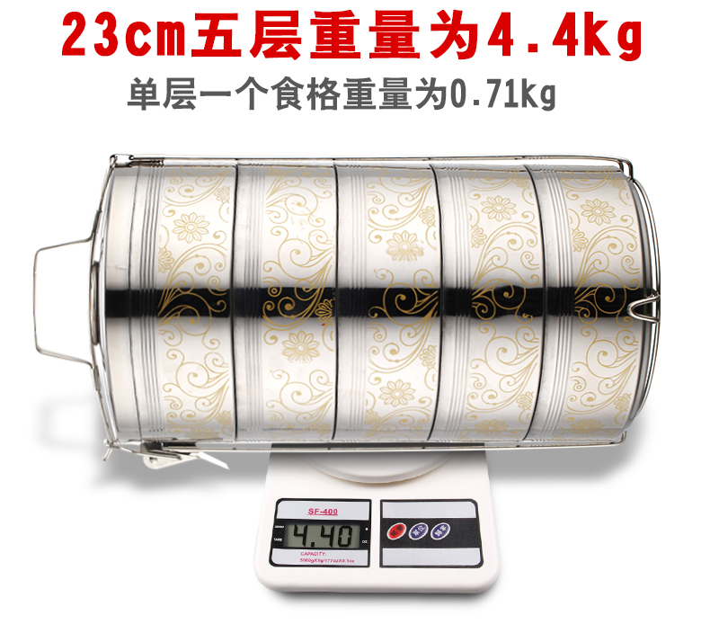 Hộp cơm trưa inox nhiều lớp dung tích lớn Hộp đựng đồ ăn trưa cách nhiệt năm lớp thùng thùng đựng đồ ăn trưa bốn lớp - Hộp cơm điện sưởi ấm 	hộp cơm điện arirang	