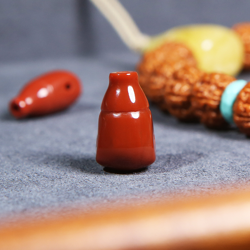 Nanhong Three-Way Buddha Head Pendant, Passion Fruit Seed Small Vajra Star and Moon Bodhi Bracelet, Cultural Play Jewelry, Agate Accessory Bead Set