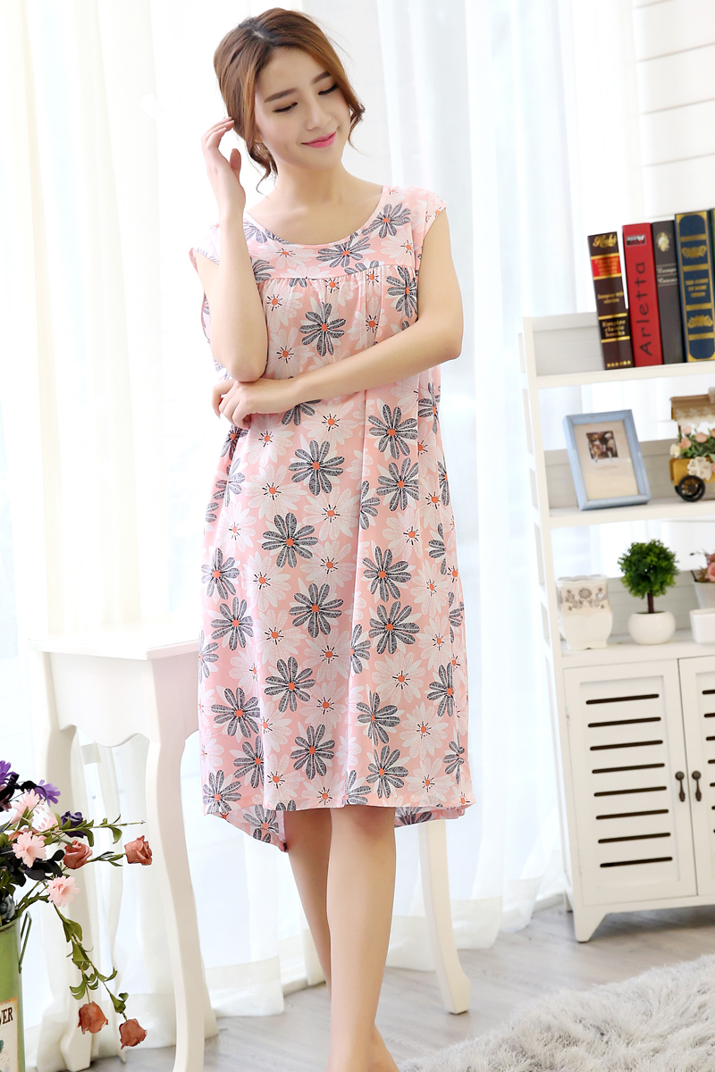 Yi đối tác mùa hè Hàn Quốc phiên bản của lụa nightdress nữ không tay kích thước lớn bông lỏng lụa đồ ngủ nhân tạo cotton vest nightdress