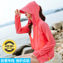 Summer sunscreen clothing womens long sleeve 2021 new short hat anti-ultraviolet Joker bike sunscreen thin coat