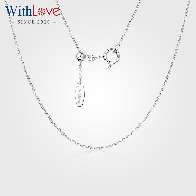 WithLove Japan 18K Gold Necklace O Word Platinum Chain pt950 Platinum Gold Lock Bone Chain Rose Gold Female