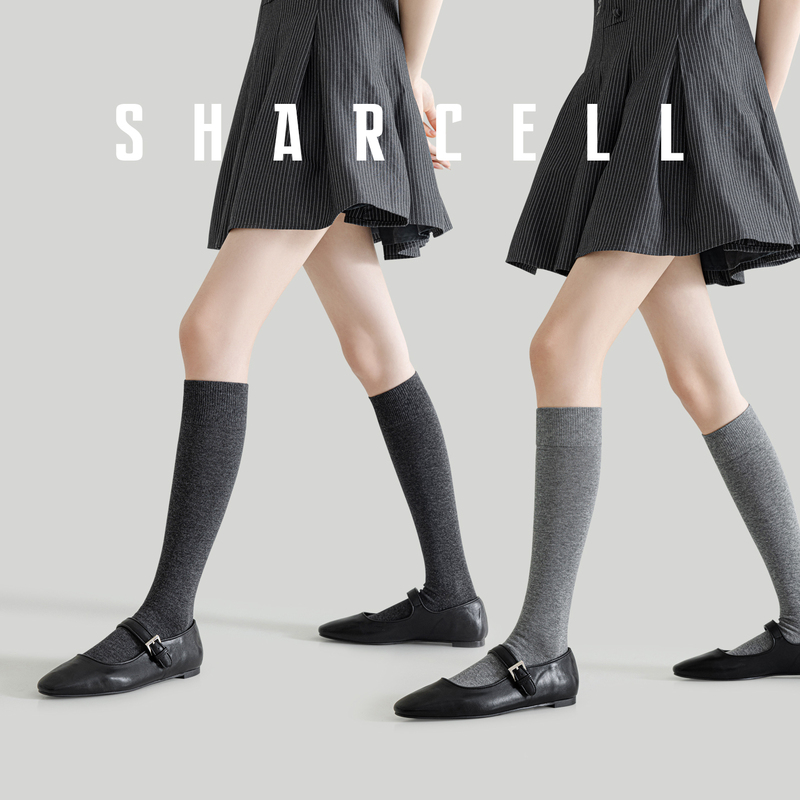 Gray Calf Socks for Women, Summer Thin Style, Jk Long Socks to Pair with Boots, Slimming Mid-Calf Length, Long Leg High Socks Gray Calf Socks for Women, Summer Thin Style, Jk Long Socks to Pair with Boots, Slimming Mid-Calf Length, Long Leg High Socks