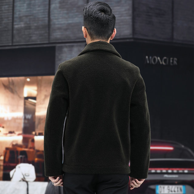 ລະດູໜາວໃໝ່ Haining sheep sheared fur coat double-sided grain wool jacket coat lapel thickened to keep warm