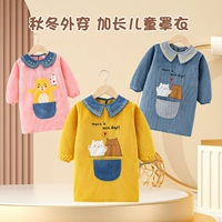 Детский демисезонный нагрудник, термобелье, пуховик, водонепроницаемый фартук, анти-грязь, сзади на завязках, подходит для подростков