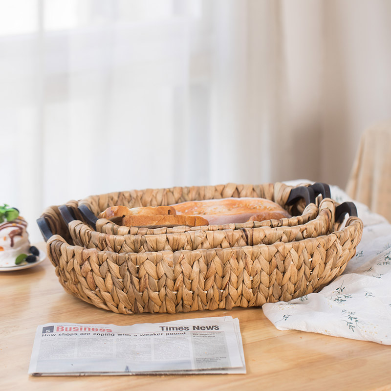 Vietnamese straw storage basket hand-woven snack sundries storage basket cosmetic storage basket Nordic small basket