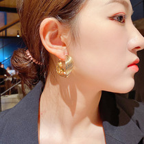 outlets withdraw the good bull cargo picked up 18K exaggerated twisting metal earrings of Korean temperament net red earrings