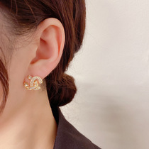 outlets withdraw the good bull goods pick up the gods recommend 18K micro - zirconic ear nails with exquisite earrings