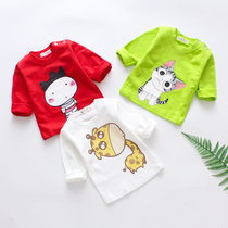 Baby long sleeve T-shirt cotton new spring and autumn childrens clothes Girls base shirt 3 years old male baby coat autumn