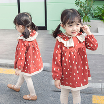 Girl dress spring and autumn thin super foreign red baby princess skirt autumn girl autumn baby girl