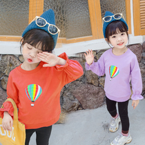 Girls long sleeve T-shirt autumn baby girl base shirt baby Autumn children children Spring and Autumn body shirt thin foreign gas