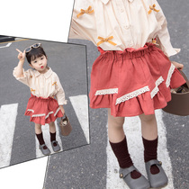 Girls skirt pleated autumn childrens skirt princess girl baby Autumn dress childrens skirt foreign spring and autumn thin