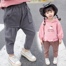 Womens autumn casual pants 2021 new autumn pants childrens baby spring and autumn foreign style wear thin tide