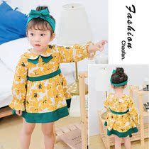 Girls autumn dress 2021 new children fashionable foreign girl baby spring and autumn little girl dress Korean version