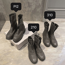 leecat guidi gray ghost emperor booties womens spring and Autumn single boots thick high-heeled Martin boots tide ins cool feet small