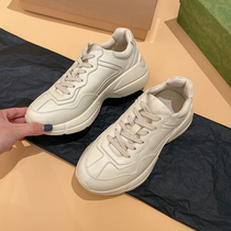 (table brother-in-law FAN) Old daddy shoes female expats 2022 spring new pine pastry thick bottom retro sneakers Chains