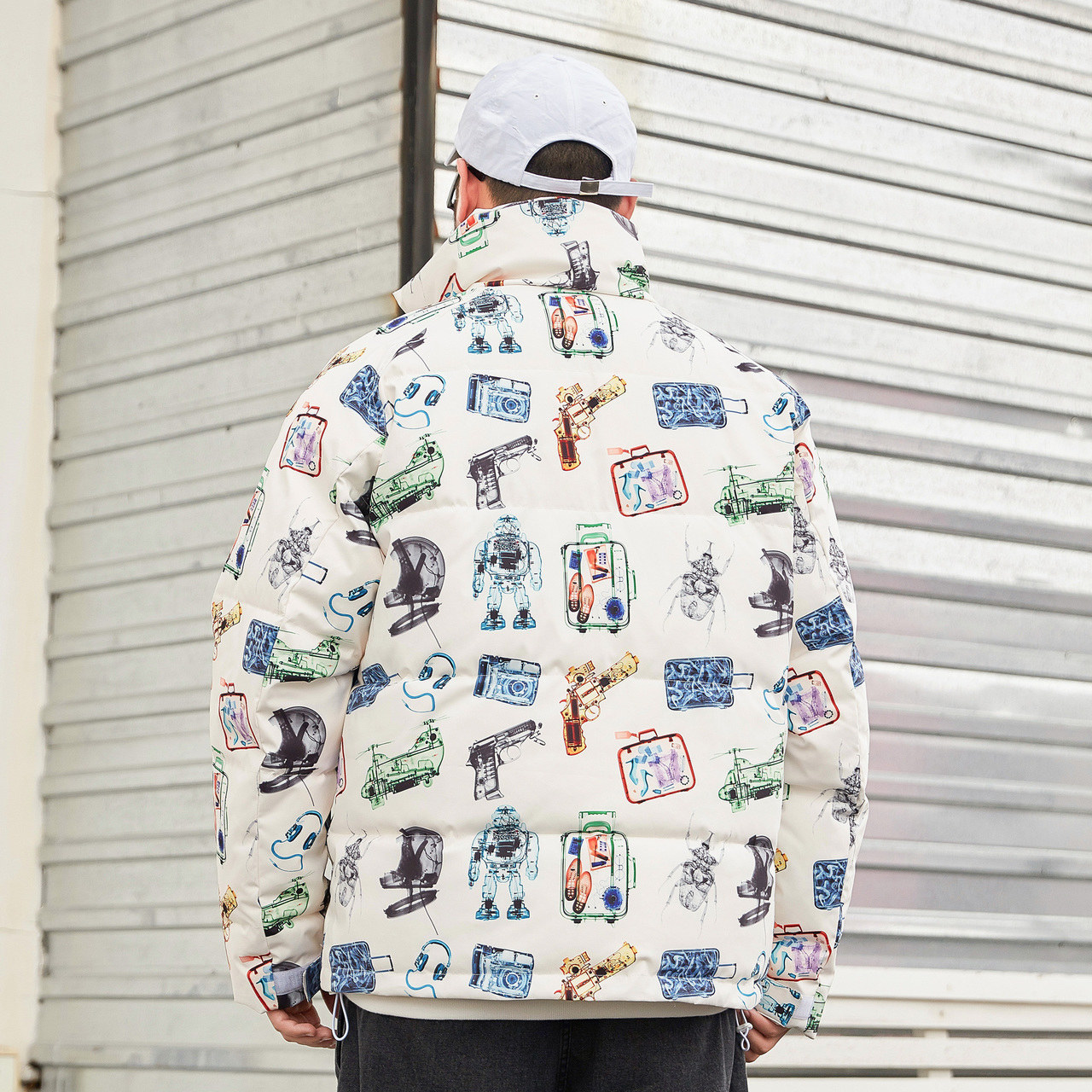 B.X sân lớn của nam giới bông quần áo 2019 mới xu hướng béo hip-hop jacket tăng chất béo đẹp trai quần áo bông lỏng lẻo