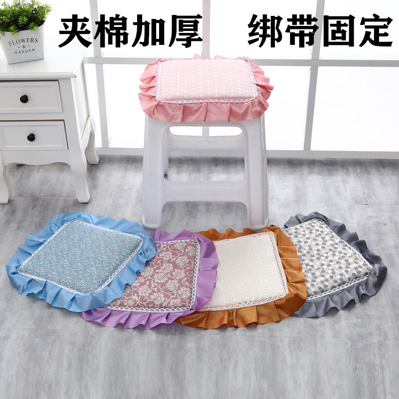 Clip Cotton Thickened Square Small Stool Mat Winter Thickening Home Cushion Student Chair Mat Dining Room Hotel Stool Mat
