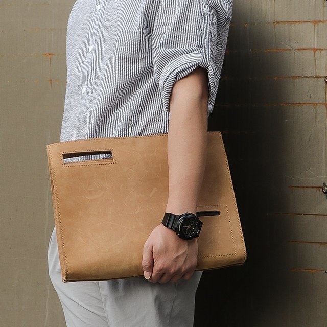 Men's shoulder bag, genuine leather business briefcase, men's bag, handbag, vertical casual top layer cowhide crossbody bag